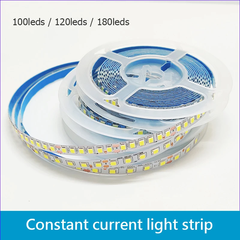 

3 Meters SMD2835 strip 7MM 100LEDs 120LEDs and 180LEDs constant current LED ribbon single color 3000K 6500K flexible LED belt