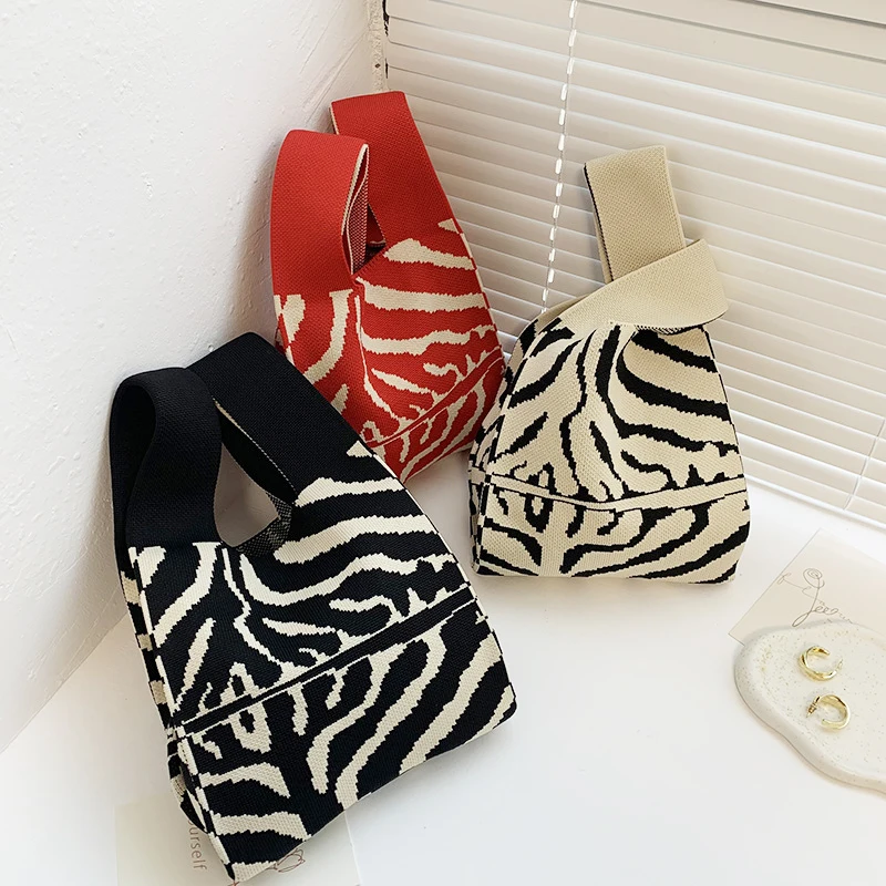 

Braided Handbag Animal Print Women's Handbags Trend 2023 Designer Leopard Print Tote Bagutte Straw Small Crochet Vintage Bag