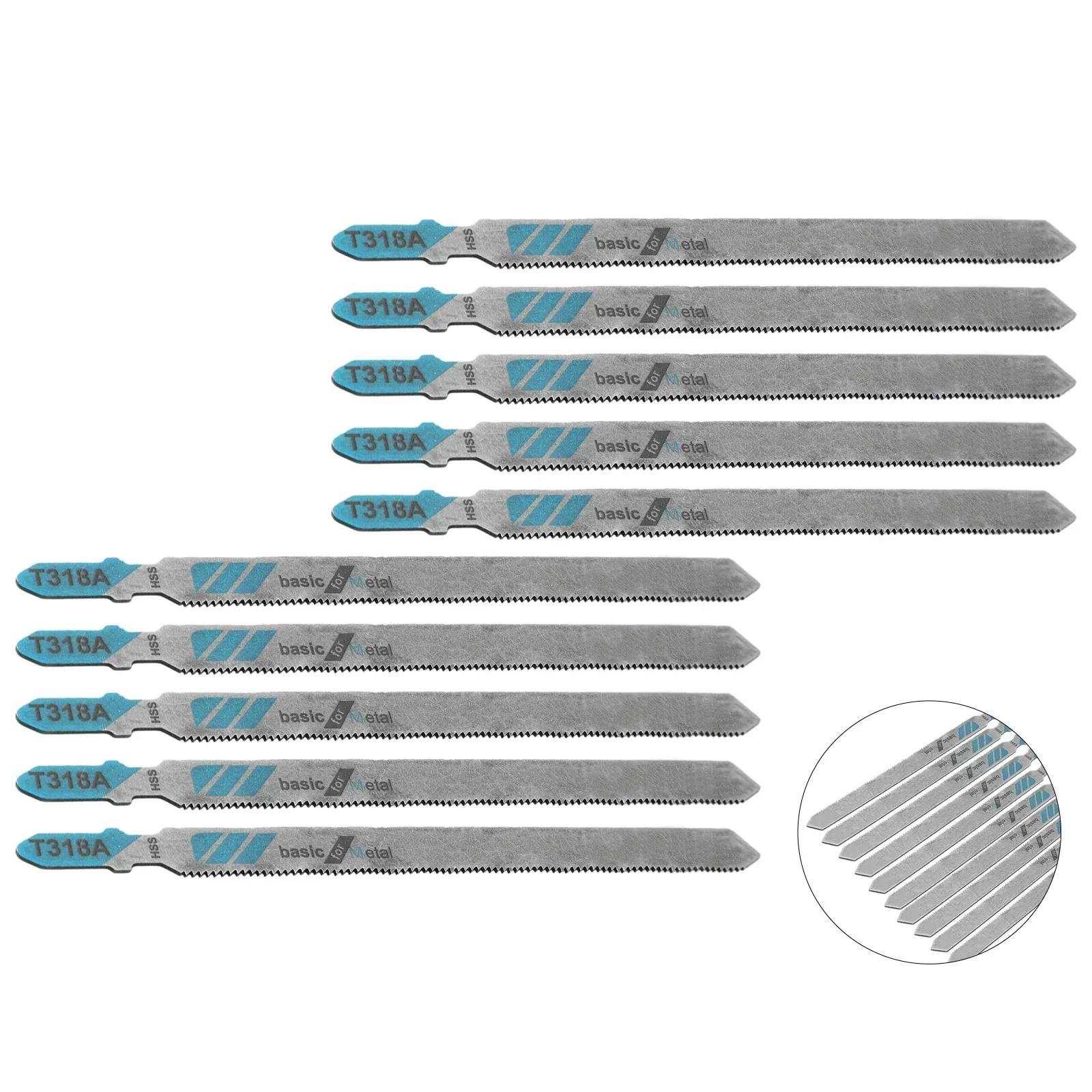 HSS Reciprocating Saw Blades Jigsaw Blades T318A 132mm 10Pcs Wood PVC Fibreboard Thin Metal Cutting Hand Tools jig saw blades,reciprocating saw blades
