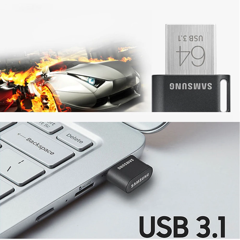 SAMSUNG BAR/FIT/Plus USB 3.1 Flash Drive 256GB 128GB 64GB USB Type-C Metal Pen Drive USB3.1 Memory Stick Storage Device U Disk images - 6