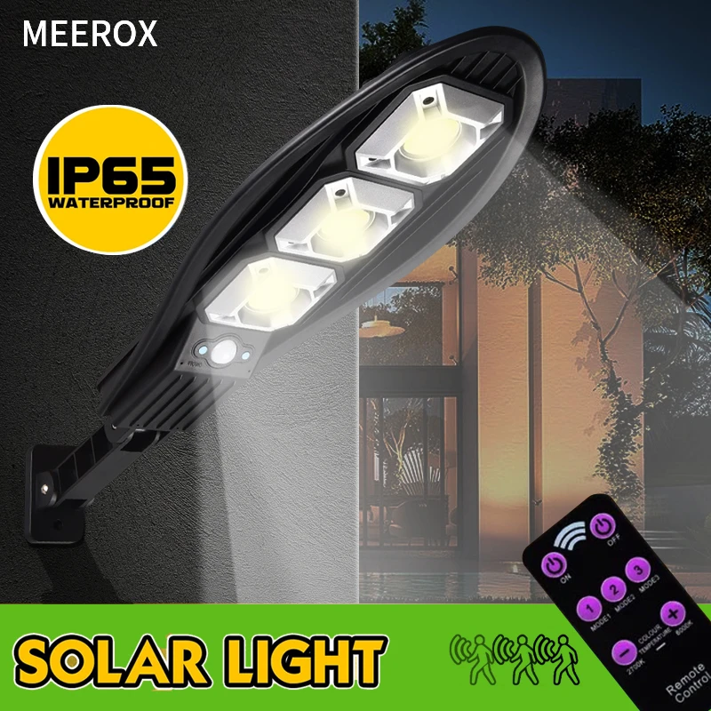 IP65 LED Outdoor Solar Street Lights With 3 Light Mode Waterproof Motion Sensor Security Lighting for Garden Patio Path Yard led string lights outdoor