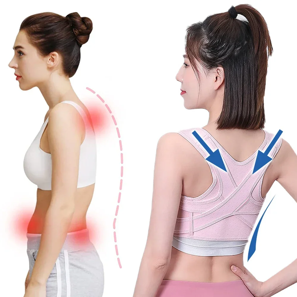 Posture Corrector for Women and Men, Adjustable Upper Back Brace,  Breathable Back Support straightener, Providing Pain Relief - AliExpress