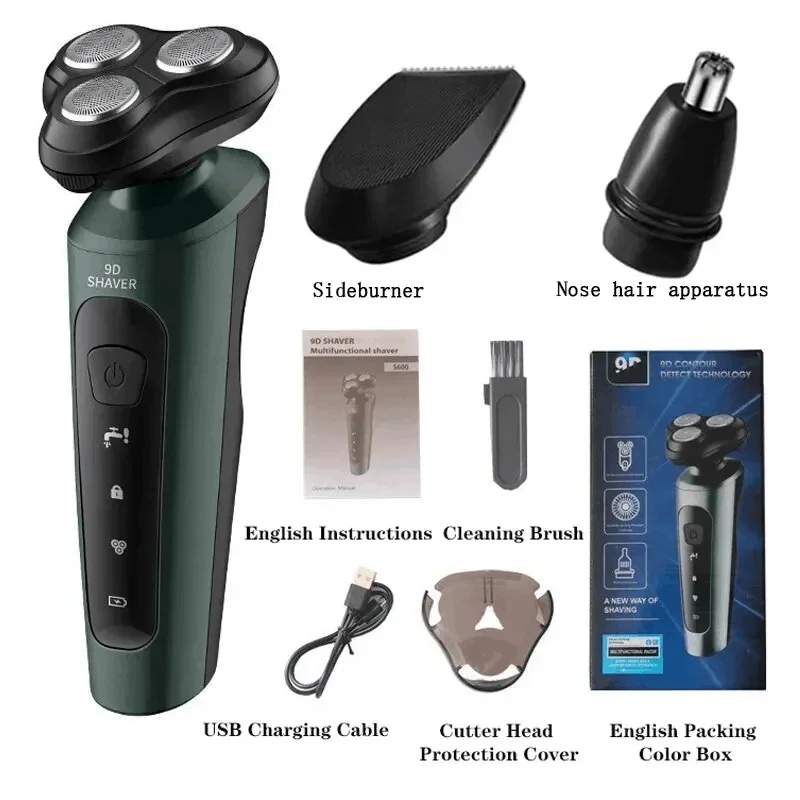 Xiaomi Mijia Electric Shavers Men USB Rechargeable Rotary Shavers Waterproof Wet Dry Double Use Electric Trimmer Ergonomic Razor 6