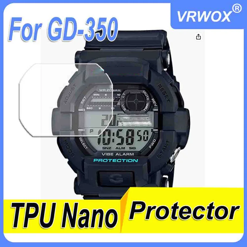 

Protector For GD-350 DW-291 GBD-200 B5000 GBX-100 GX-56 5600 B5600 M5610 TPU HD Clear Anti-Scratch Nano Screen Protector