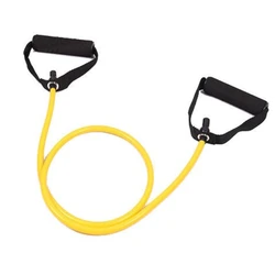 Enhanced Strength Training Resistance Bands with Handles - Home Gym Set (Yellow 10LB)