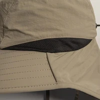 Unisex Summer Wide Brim Waterproof And Quick-drying With Hat Panama Uv Fisherman Caps Mesh Breathable Neck Protection - Image 3