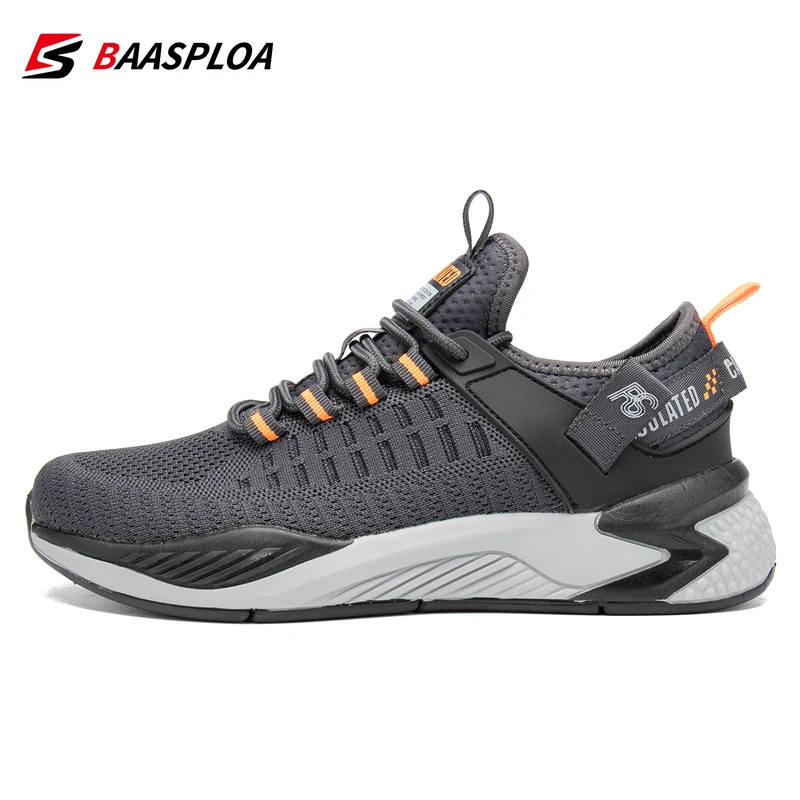 Baasploa Men Running Shoes Non-slip Shock Absorption