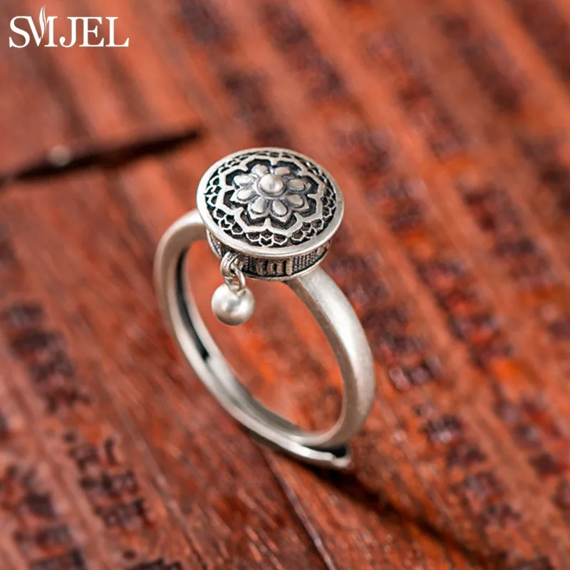 Chevaliere Bouddha Bague Fleur De Lotus Et Sutra Du Cu0153ur