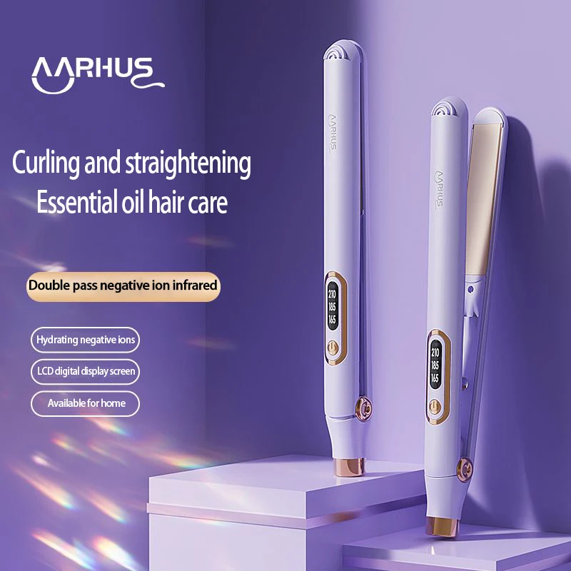 Unisex Hair Straightener And Curler 2-in-1 Suitable For Any Hair Type 10s Quick Heat Professional Straightening Plate hair straightener hair styler curling iron