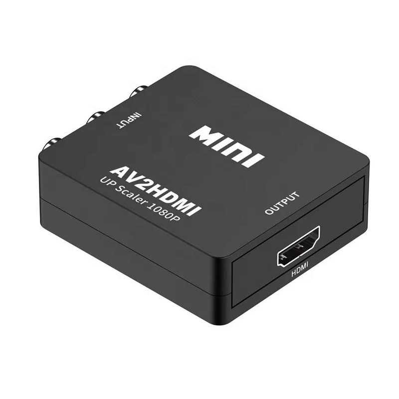 

AV to 1080P 4K Composite Video Audio Converter Adapter Supports PAL NTSC with USB Charge Cable