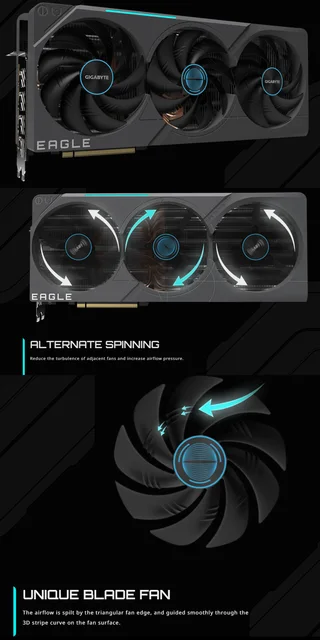 Gigabyte NVIDIA GeForce RTX 4080 Eagle Overclocked Triple Fan 16GB