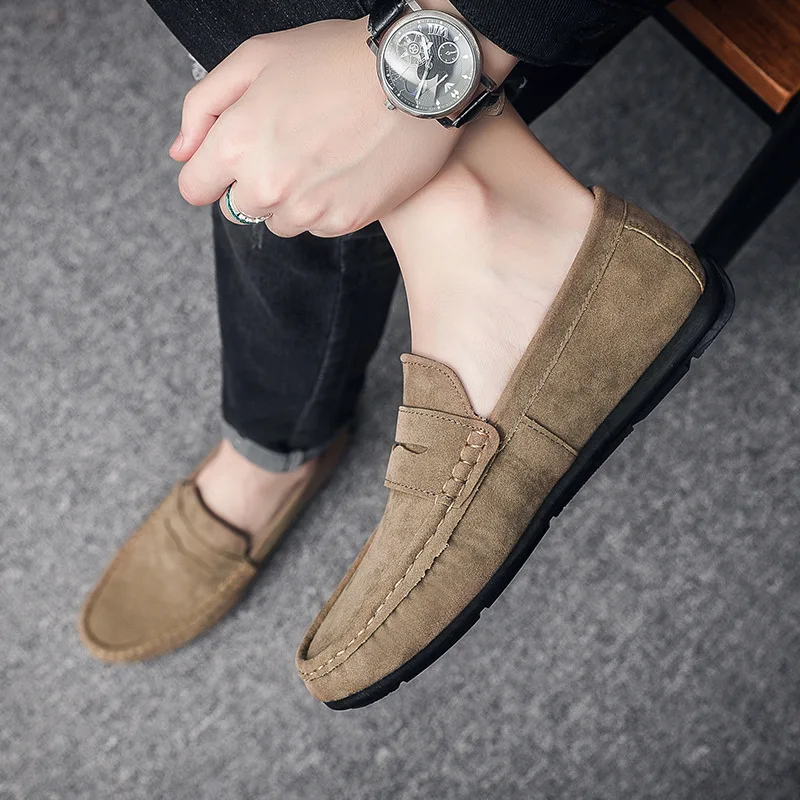 Men's Loafers Lightweight and Breathable Casual Shoes Mens Flat Driving Shoes Soft Sole Slip-on Business Shoes Moccasins - 3