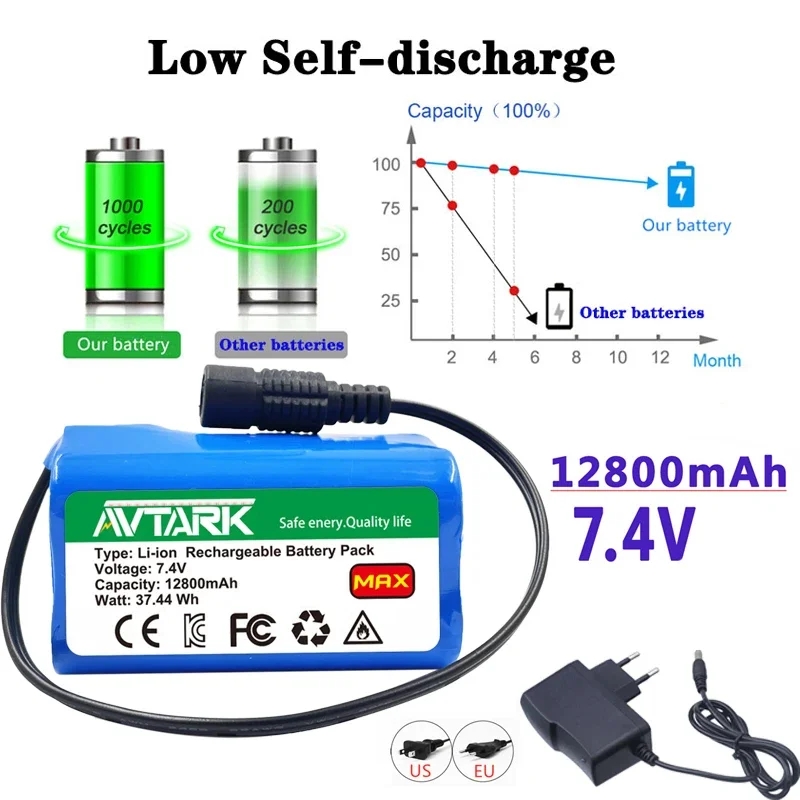 Аккумулятор 7,4 В 12800 мА/ч 6800 мА/ч для T188 T888 2011-5 V007 C18 H18 V18 D18B FX88 пульт дистанционного управления