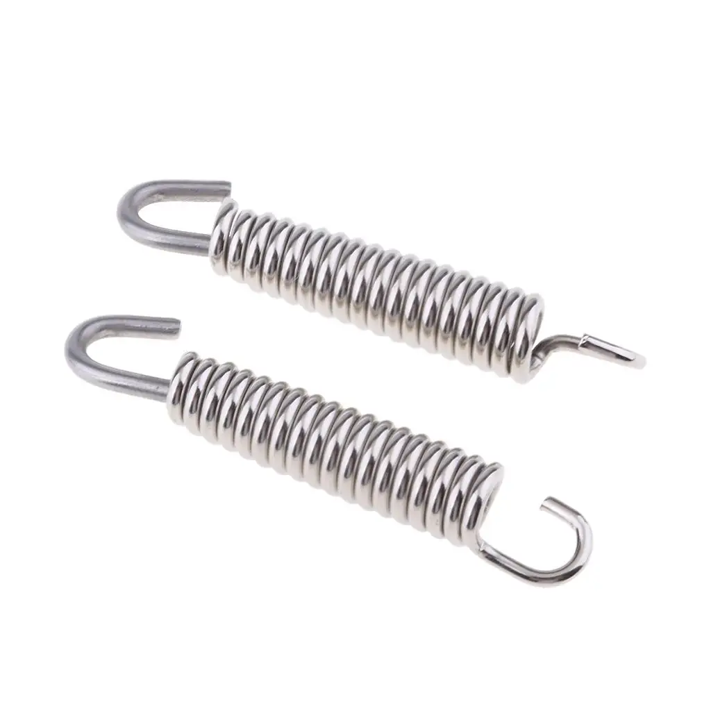 2Pcs 65mm Motorcycle Exhaust Pipe Muffler Spring Hook Stainless Steel Superior Strength & Appearance Exhaust Pipe Springs Hooks 2Pcs 65mm Motorcycle Exhaust Pipe Muffler Spring Hook Stainless Steel Superior Strength & Appearance Exhaust Pipe Springs Hooks
