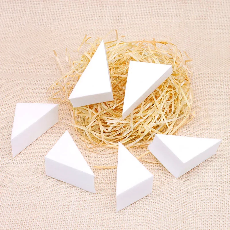 20/50pcs White Soft Makeup Sponge Face Foundation Concealer BB Cream Powder Blend Smearing Triangle Puff Cosmetic Tool 4
