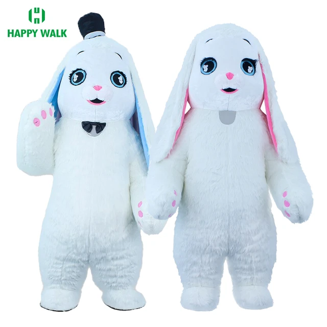Divertido disfraz inflable de dibujos animados extraño caminar animal paseo  accesorios conejo vestir maniquí ropa pantalones adulto