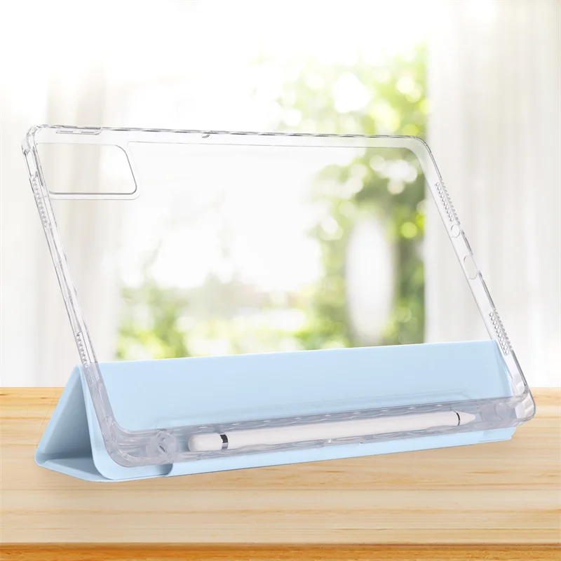 Clear Acrylic Back Trifold Stand Case
