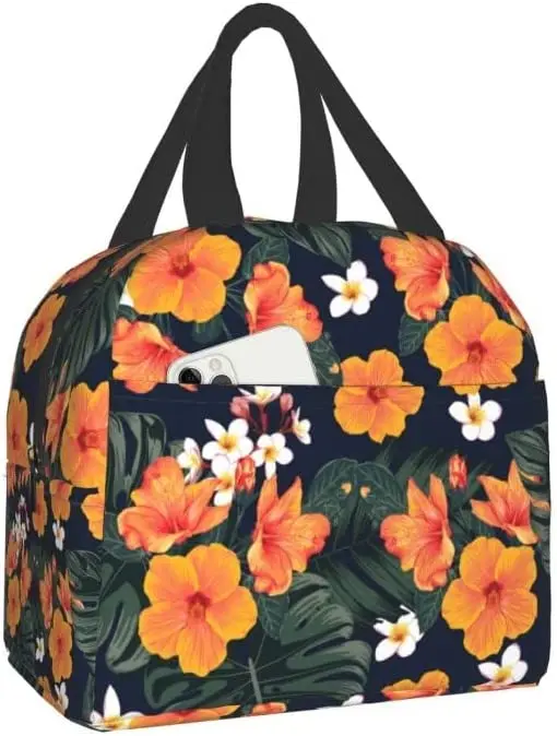 Insulated Lunch Bag Leakproof Cooler Lunch Box for Men Women Reusable Thermal Tote Bag for Office Work School Picnic Beach lunch bag for women men mushroom art reusable insulated cooler lunch tote box cute funny container lunch holder portable bag