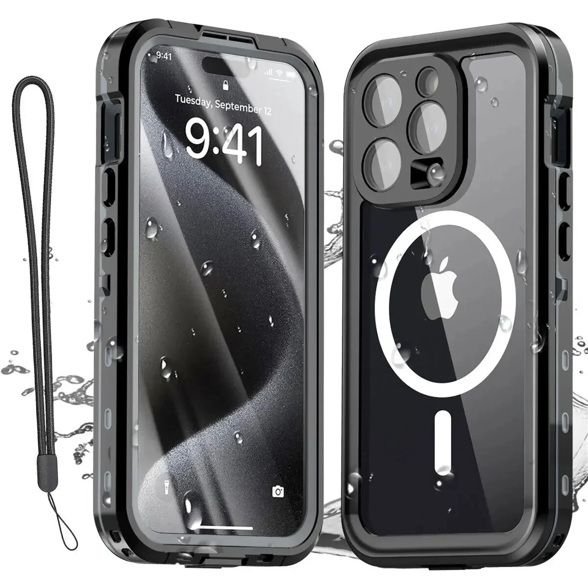 Ultimate IP68 Waterproof Full Body Protective Case with MagSafe for Diving and Underwater Adventures