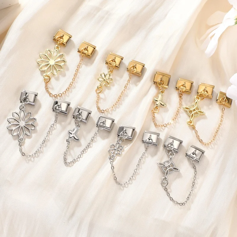 Fashion Jewelry Womens Stainless Steel Charm Bracelet