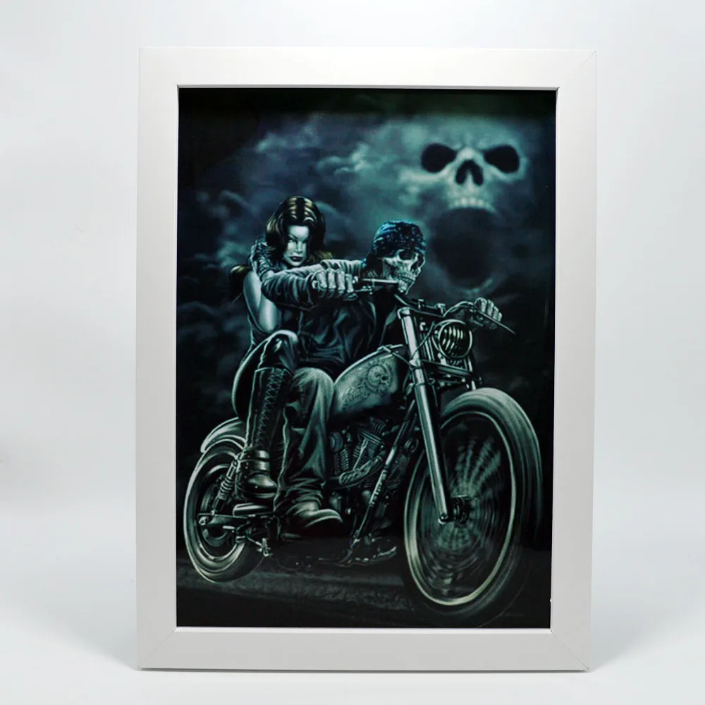 

Ride or Die! Stunning Wall Sticker of Great Chicano Skull Tattoo Art Poster - Vintage Wall Art Decor Painting for Your Room T5