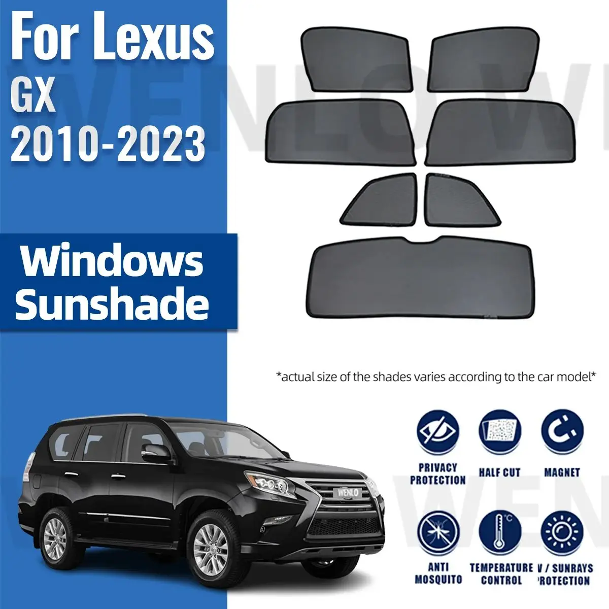 

For Lexus GX 460 GX460 2010-2022 2023 Magnetic Car Sunshade Shield Front Windshield Frame Curtain Rear Side Window Sun Shade