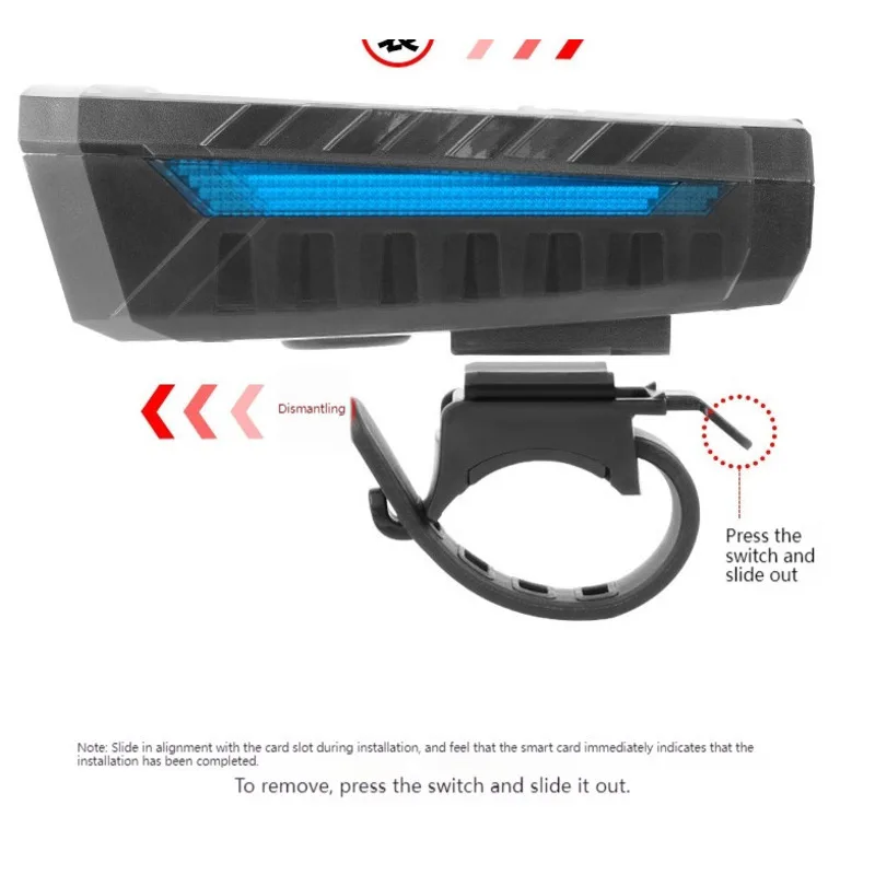 Luce per bicicletta Fari per bici Guida notturna Luce potente Torcia per mountain bike Ricarica solare Luci da strada Attrezzatura per guida notturna_voghion.com