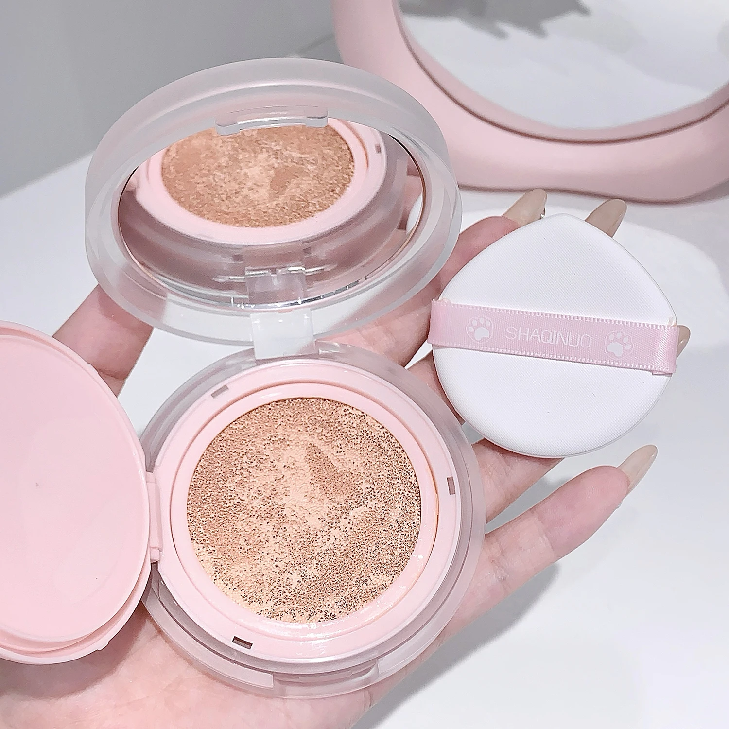 CC Cream CC Cream Air Cushion Concealer Lightweight Moisturizing Foundation Makeup Matte Nude Color Cute Cartoon Concealer Cream Cosmetic