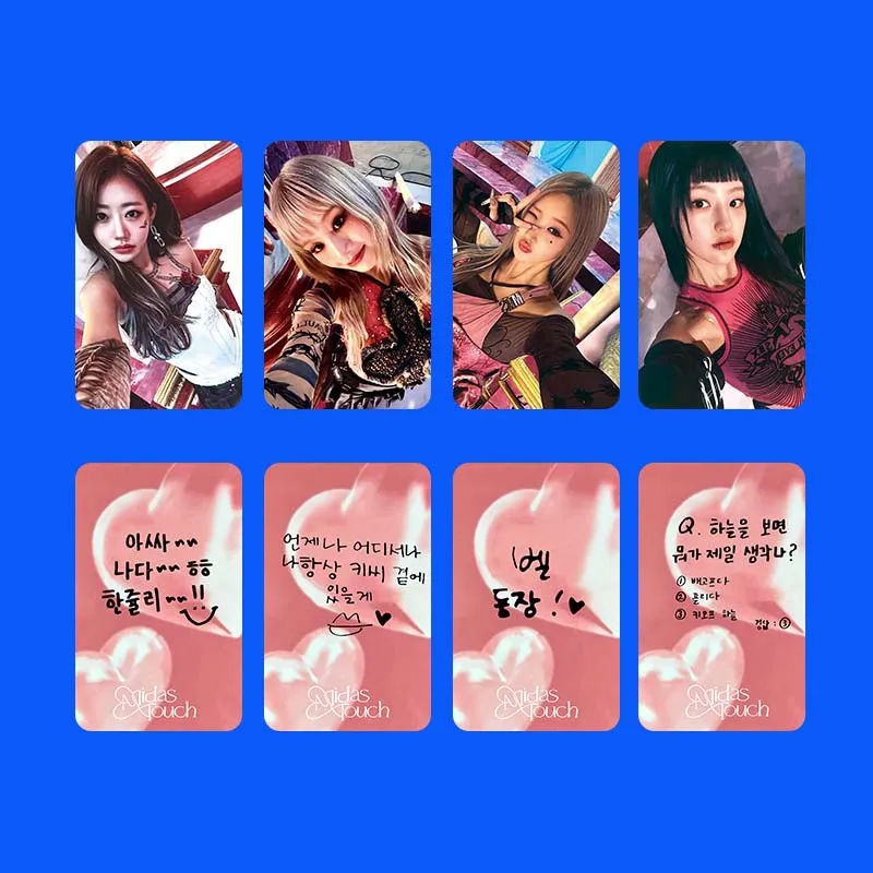 4/6Pcs/Set KPOP KISS OF LIFE MIDAS TOUCH New Album Photocards Natty Belle Haneul Fashion Two Sides Lomo Cards Postcard Fans Gift