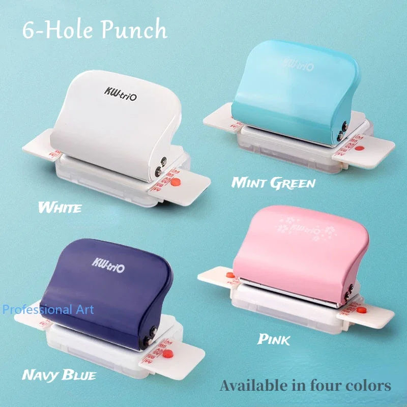 Cute 3/6/10-Hole Paper Punch DIY Portable Handheld Hole Punch