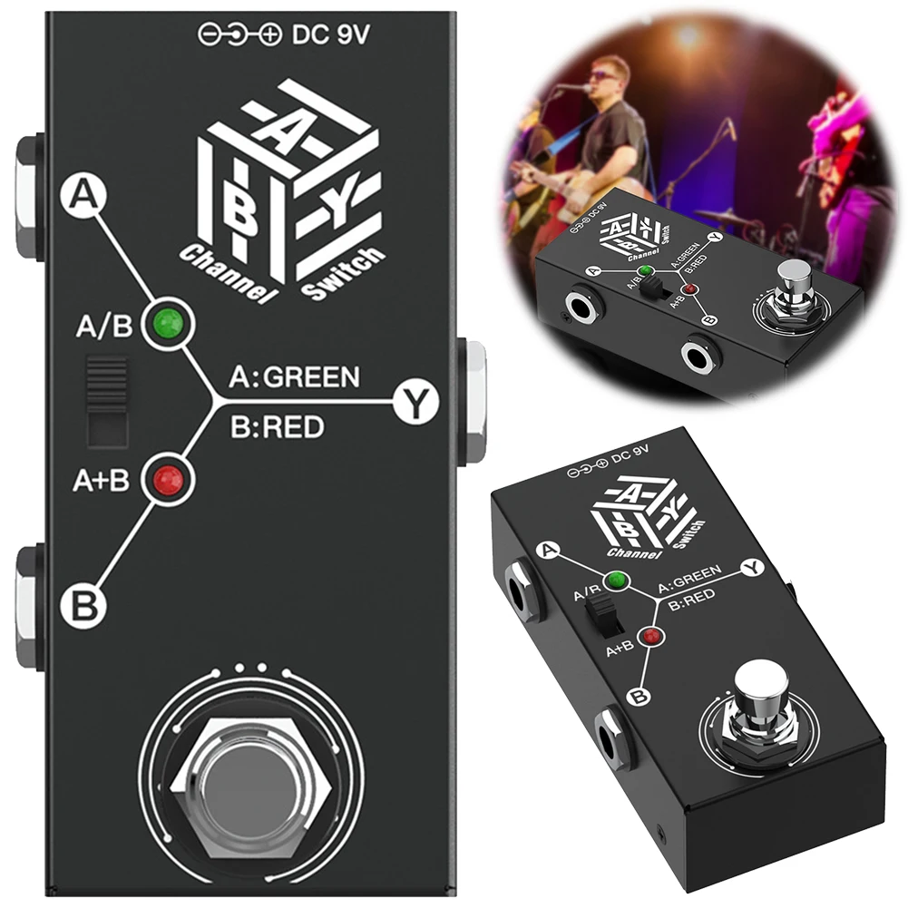 ABY Box Line Selector Metal Casing AB Switch ABY Line Guitar Effect Pedal True Bypass Guitar Bass Pedal