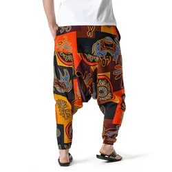 Foreign Trade Men's Casual Pants, Women's Harem Yoga Pants, Men's Hip-hop Pants, Crotch Pants, Printed Flying Squirrel Pants