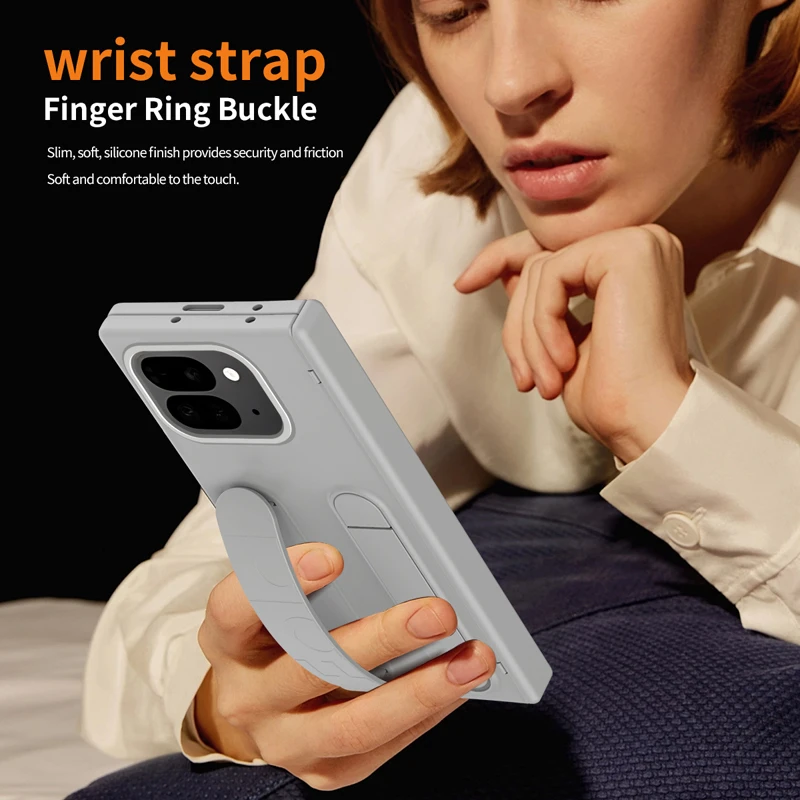 Luxury PU Leather Case with Wristband and Screen Protector