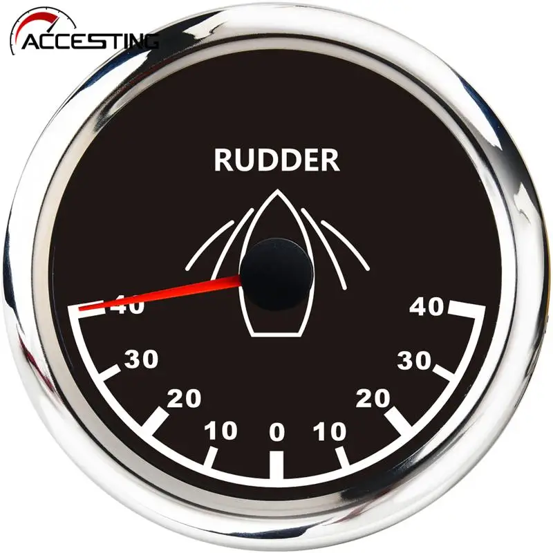 85mm Boat Rudder Angle Indicator Waterproof Rudder Angle Gauge for 0