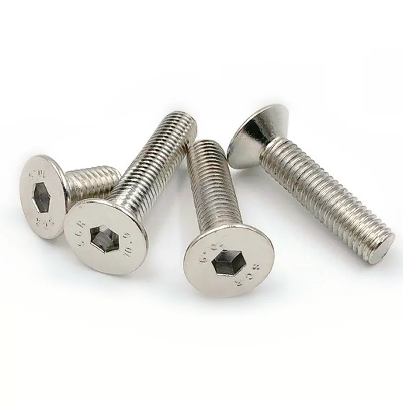 

10pcs UNC 5/16-18 US Coarse Thread 304 A2-70 Stainless Steel Hex Hexagon Socket Flat Countersunk Head Screw Bolt