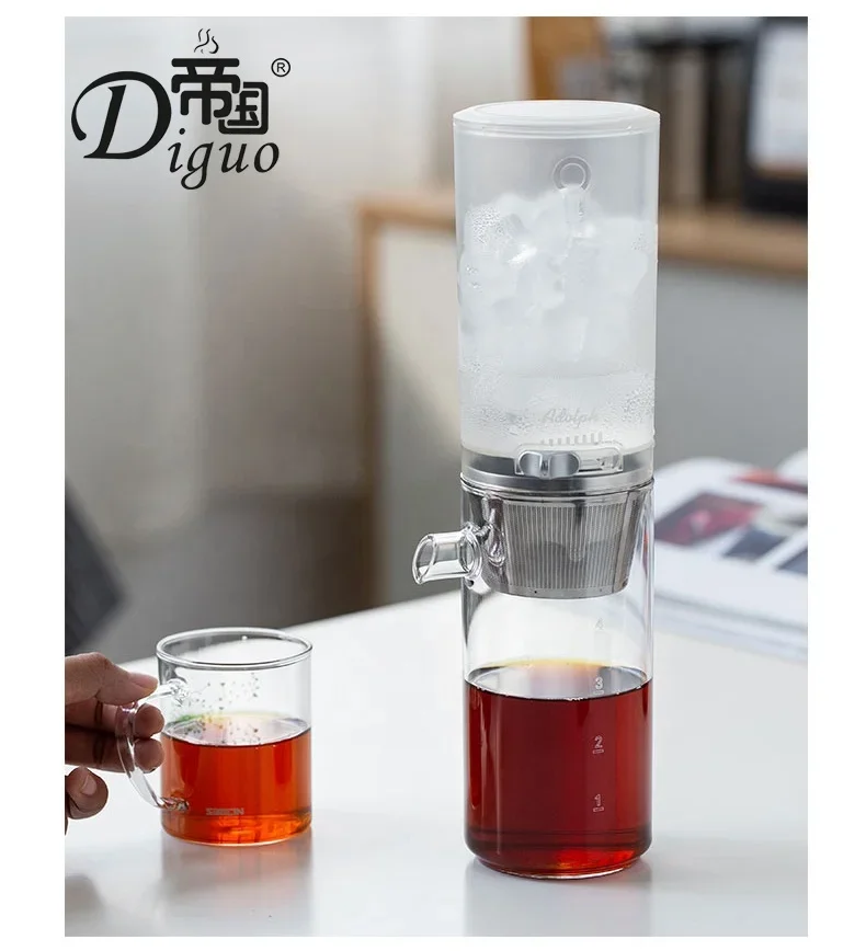 

Cold Brew Coffee Maker Pot Set Drip Filter Eco Coffee Iced Tools Barista Hand-made Glass Coffee Maker Household Pour Over Kettle