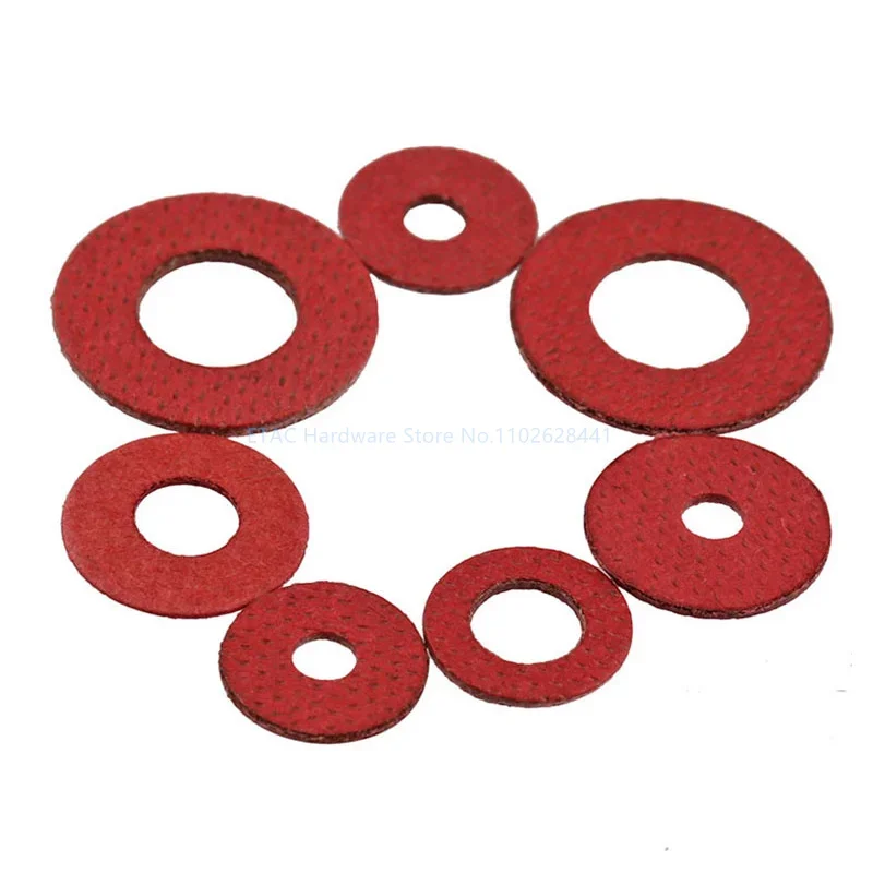 Kit Assortimento Rondelle Piatte 600 Pezzi, Rondelle Di Tenuta Metriche In Rame, Guarnizione Rondella In Fibra Vulcanizzata Rossa Carta Isolante Rotonda Kit Assortimento Carta In Acciaio Rosso