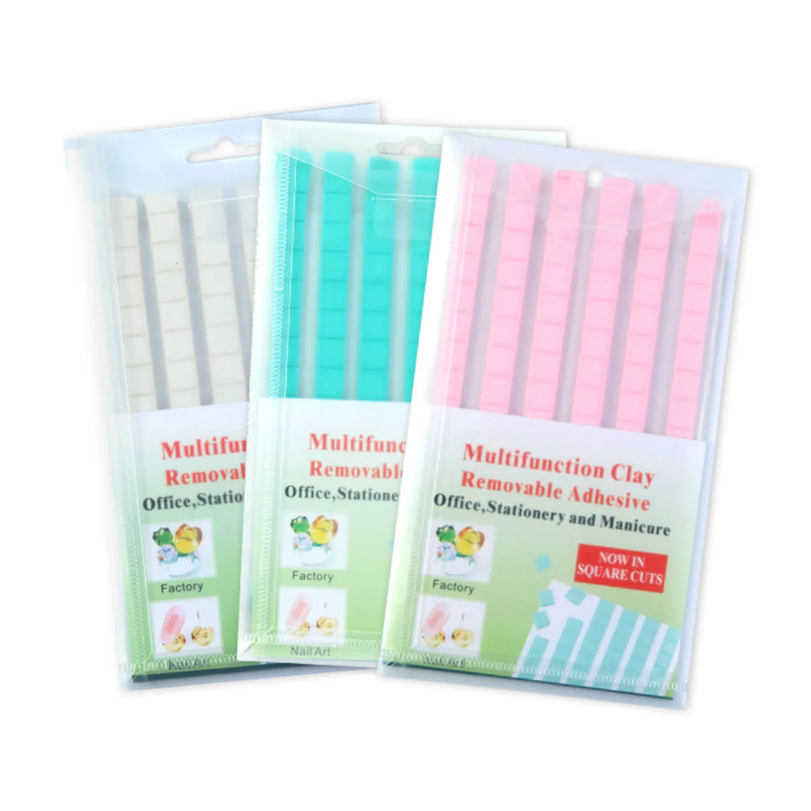

Multi-Functional Nail Clay White/Green/Pink Removable Mounting Tacky Putty Gift for Birthdays Children's Day