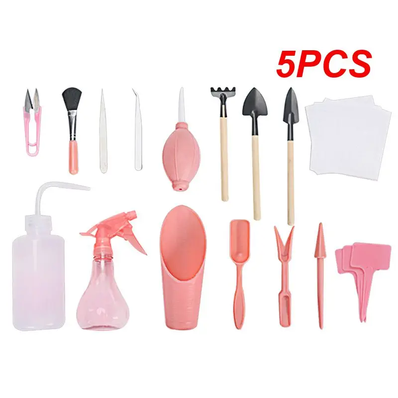 

5PCS Mini Succulent Planting Tools Gardening Planter Set Succulent Plants Bonsai Fertilizer Drilling Garden Tool