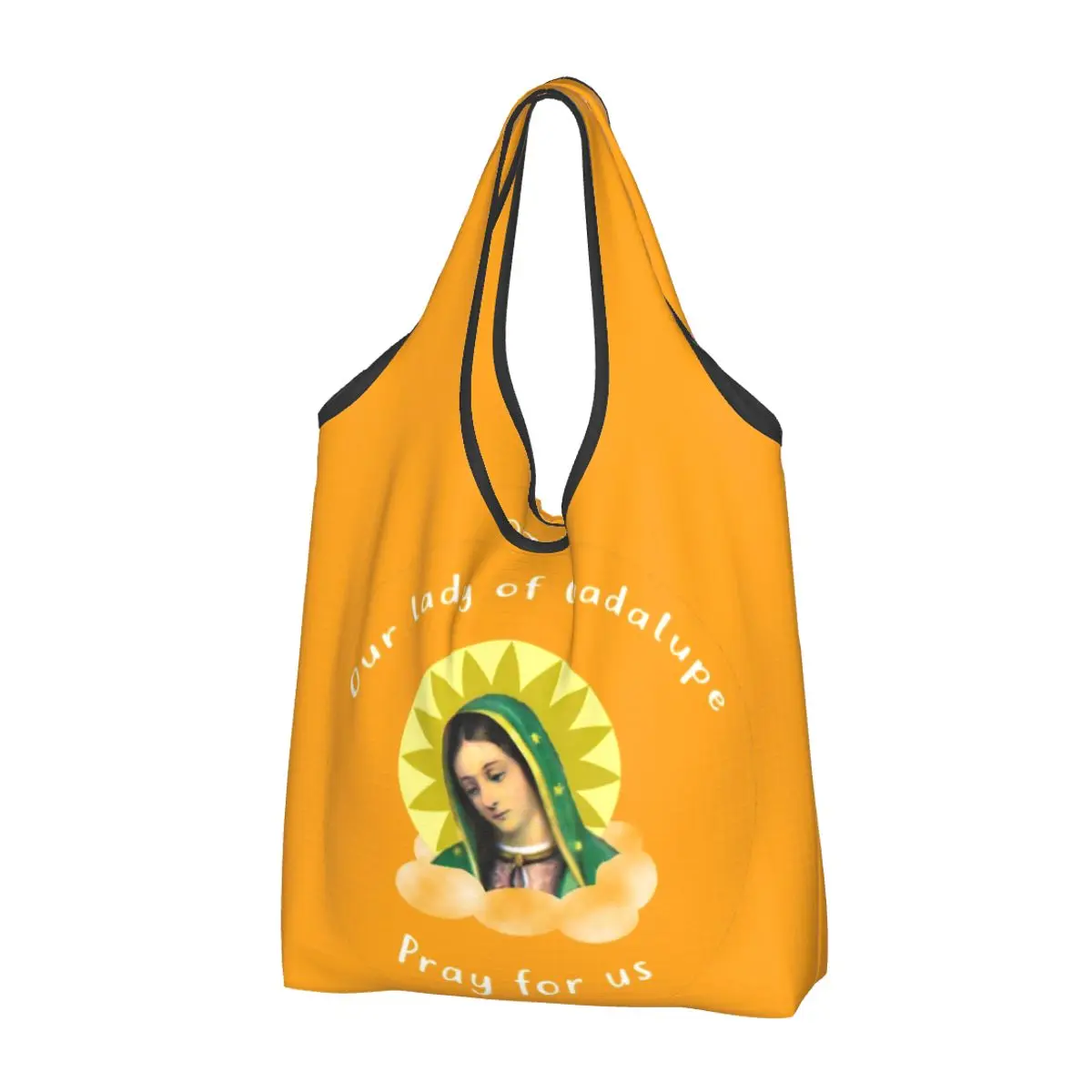thumbnail image 1 of Bolsa de compras yangshaomei Nuestra Señora de Guadalupe reutilizables 50 libras Ripstop gran capacidad, 1 of 4