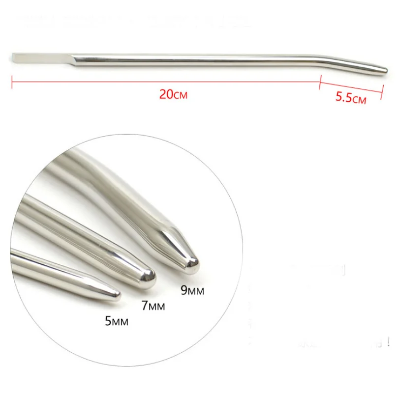 Arc Urethral Irritation Catheter Male Stainless Steel Penis Plug Dilator Sounding Stretching Rod Adult Erotic Sex Toy Men 9 Size penis sex toys