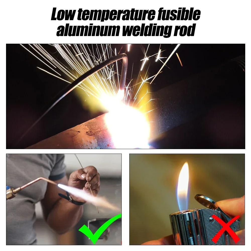 Low Temperature Welding Rods welding rods aluminum welding rods Universal Wire Weld Melt Aluminum Rod For Soldering Aluminum Copper Iron Brazing Weld Bar 10/20Pcs