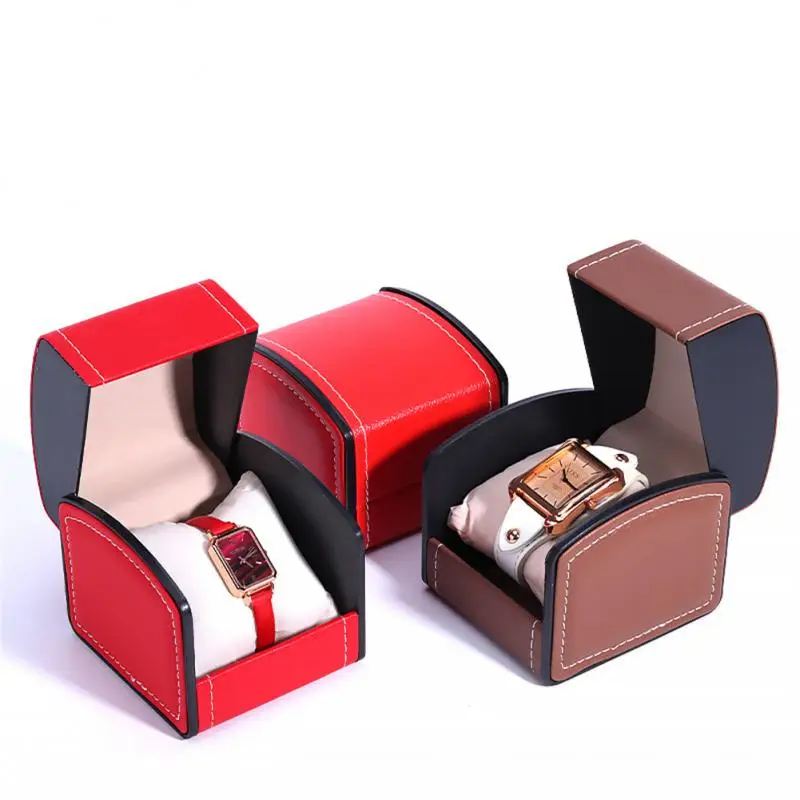 Watch Box Organizer Packaging PU Leather Watch Box High-end Storage Flip Display Jewelry Case Gift