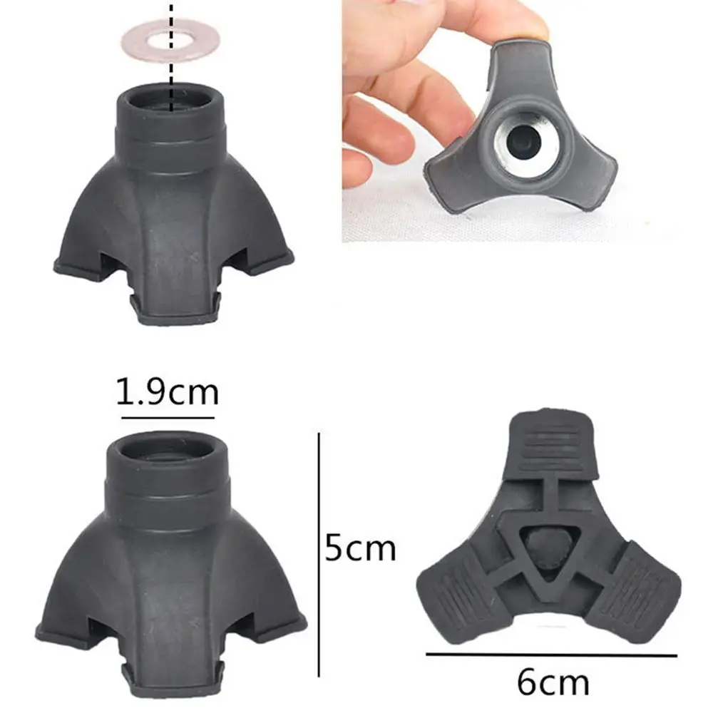 Leg Self Standing Protect Cover End Bottom Cap Replacement Tripod Shaped Tip Non-slip Pad