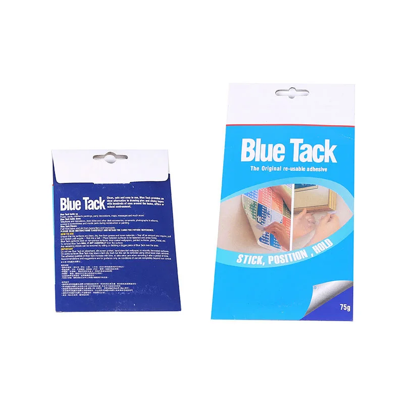 50/75g Blue Tack wieder verwendbarer Kleber Kitt Sticky Tack ungiftig abnehmbare Wand Safe Tack Kitt für Poster Foto rahmen Party