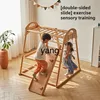 CX climbing frame indoor children's solid wood household swing combination 2