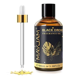 MAYJAM 100ML Aromatic Essence in White Musk, Bubble Gum, Sea Breeze, Baby Powder, Coffee, and Freesia for Candles and Humidifiers (Black Orchid)