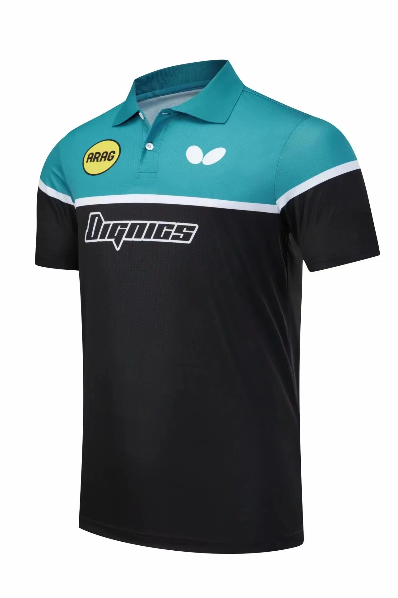 Custom men's and women's table tennis T-shirt quick dry breathable lapel half sleeve badminton T-shirt can print logo