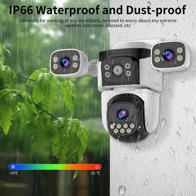VSTARCAM 6MP 2K Three-Lens Security Camera Outdoor, 360° View, Human Detection, Color Night Vision, Pan & Tilt,Two-Way Audio 5
