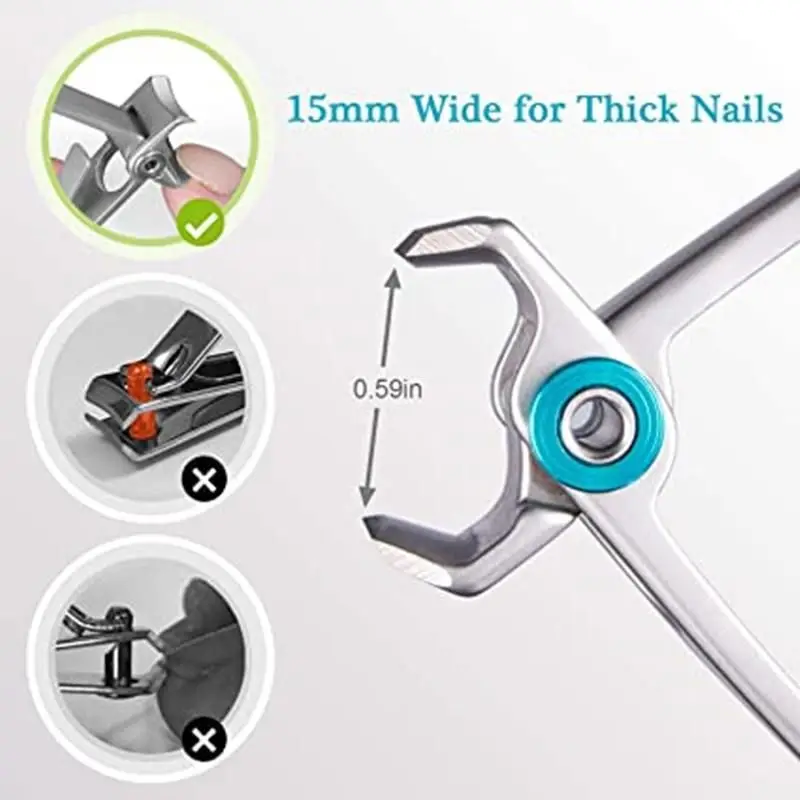 High quality Nail Clippers Stainless Steel Wide Jaw Opening Manicure  Fingernail Cutter Thick Hard Ingrown Toenail Scissors tools - AliExpress